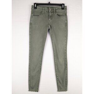 American Eagle Outfitters Jeans Womens 2S Green Super Low Jegging Super Stretch